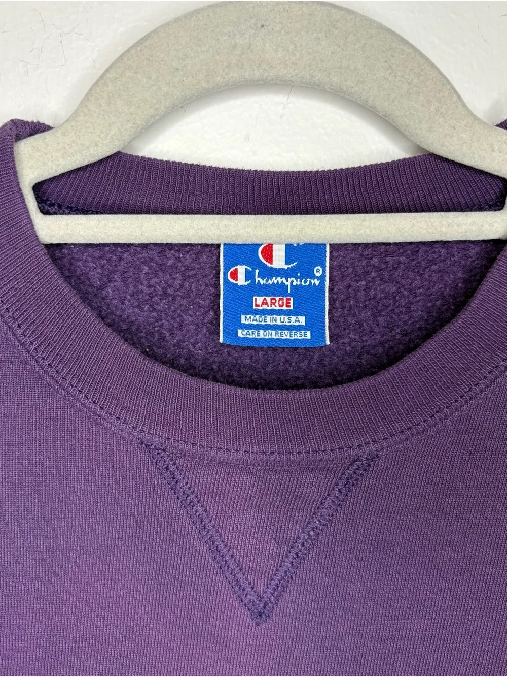 Vintage 90s Champion Sweatshirt Purple Crewneck Size L Unisex